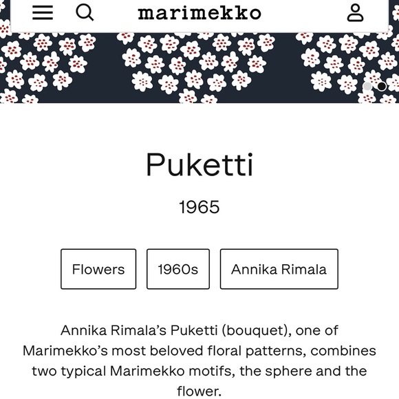 VINTAGE Marimekko “Puketti” Dress, Size M - Picture 8 of 8